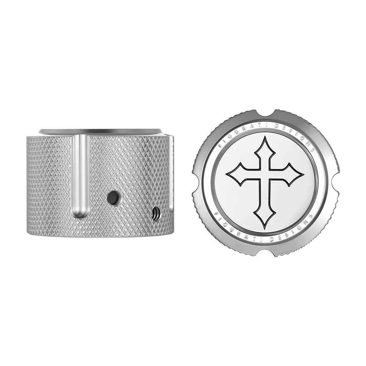 Harley-Davidson Stainless-Steel Front Axle Nut Covers Cross - image 1