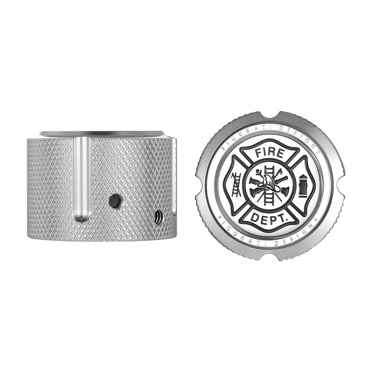 Harley-Davidson Stainless-Steel Front Axle Nut Covers Maltese Cross-FIRE - image 1