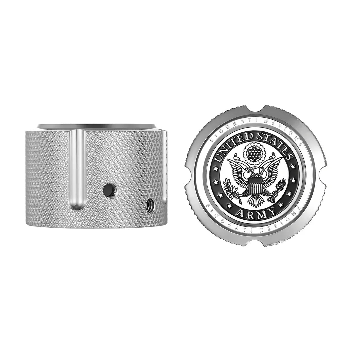 Harley-Davidson Stainless-Steel Front Axle Nut Covers Officially Licensed US Army - image 1