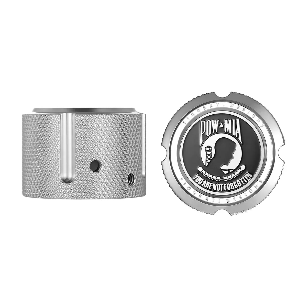Harley-Davidson Stainless-Steel Front Axle Nut Covers POW MIA - image 1