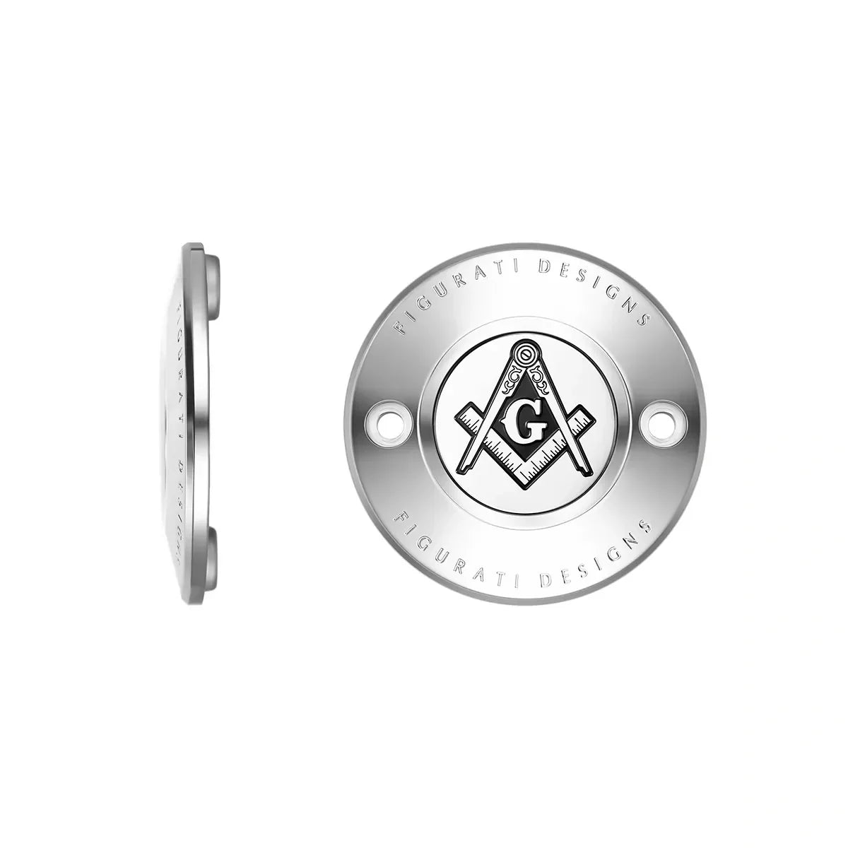 Harley-Davidson Stainless-Steel Masonic Emblem M8 Timing Cover - image 1