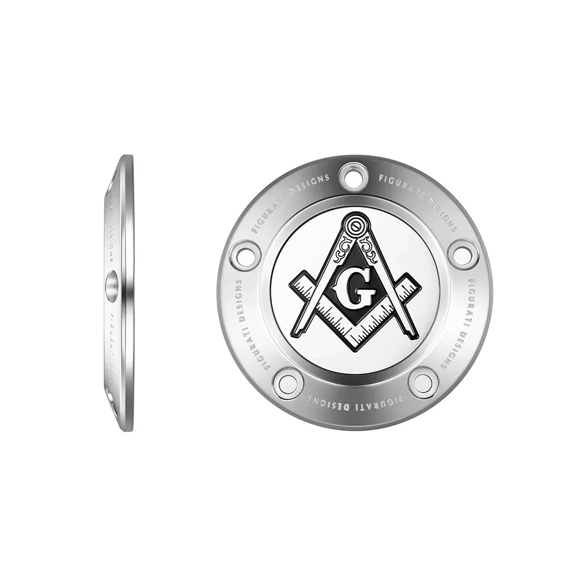 Harley-Davidson Stainless-Steel Masonic Emblem Twin Cam Timing Cover - image 1