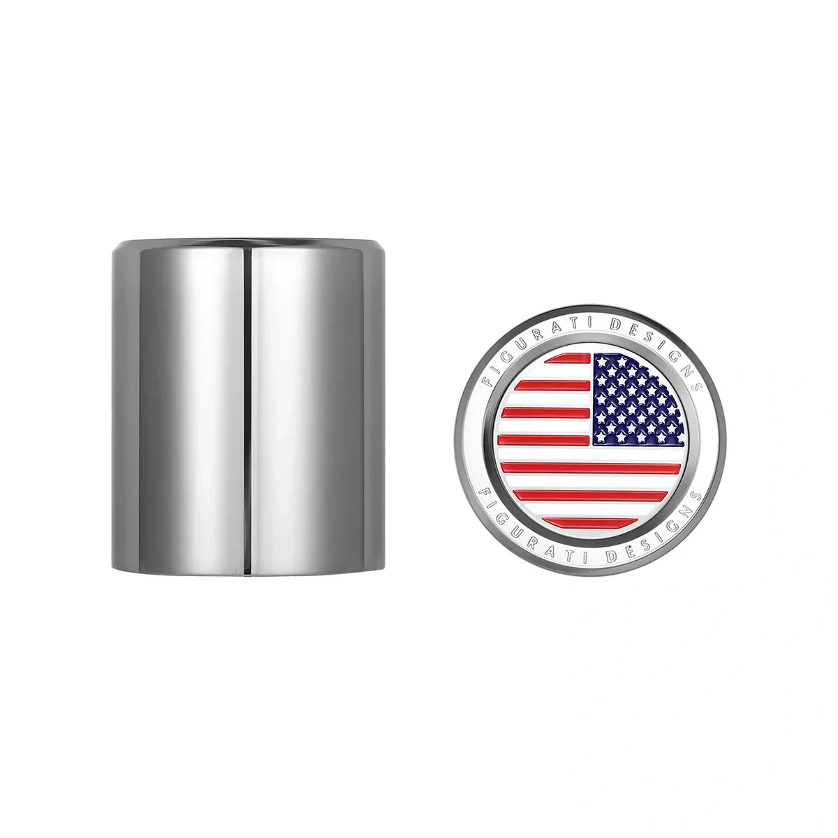 Harley-Davidson Stainless-Steel Red White & Blue American Flag Docking Covers - image 1