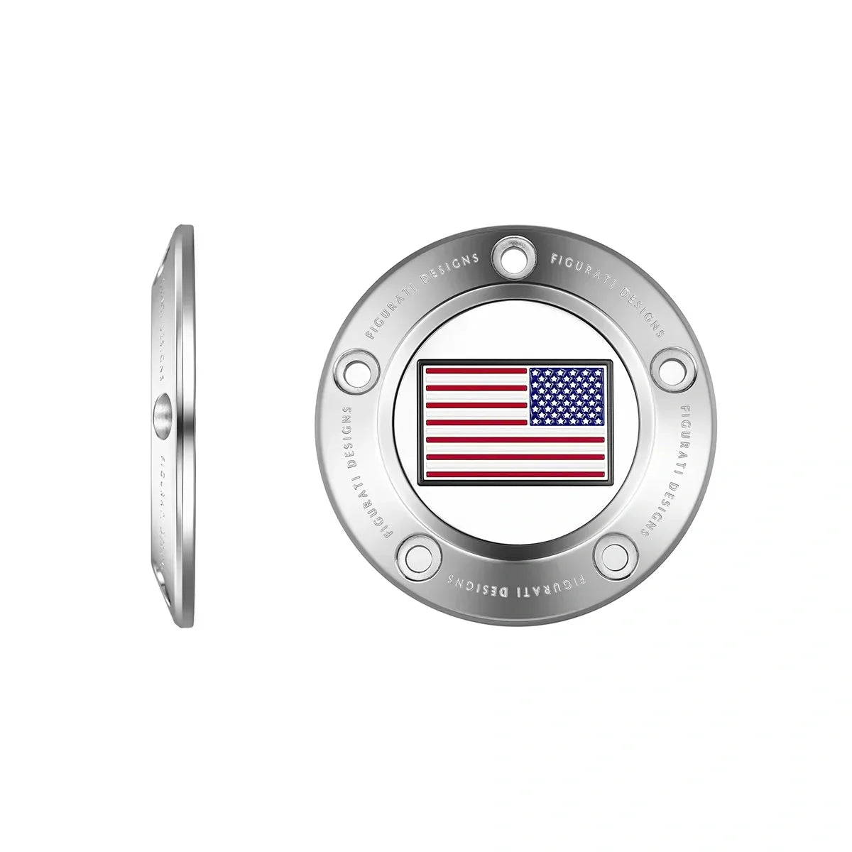 Harley-Davidson Stainless-Steel Red White and Blue American Flag - Reversed Twin Cam Timing Cover - image 1