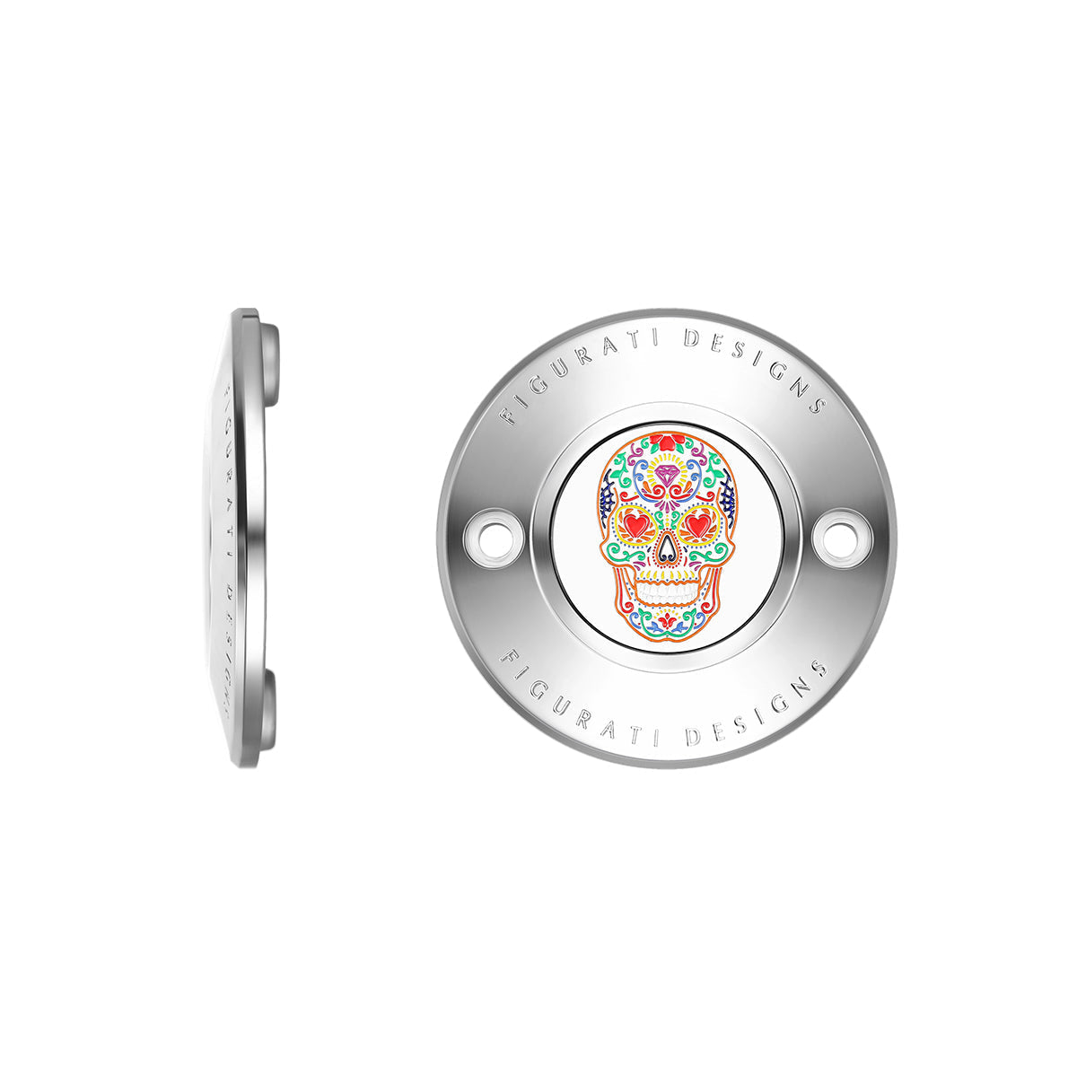 Harley-Davidson Stainless-Steel Sugar Skull M8 Timing Cover - image 1