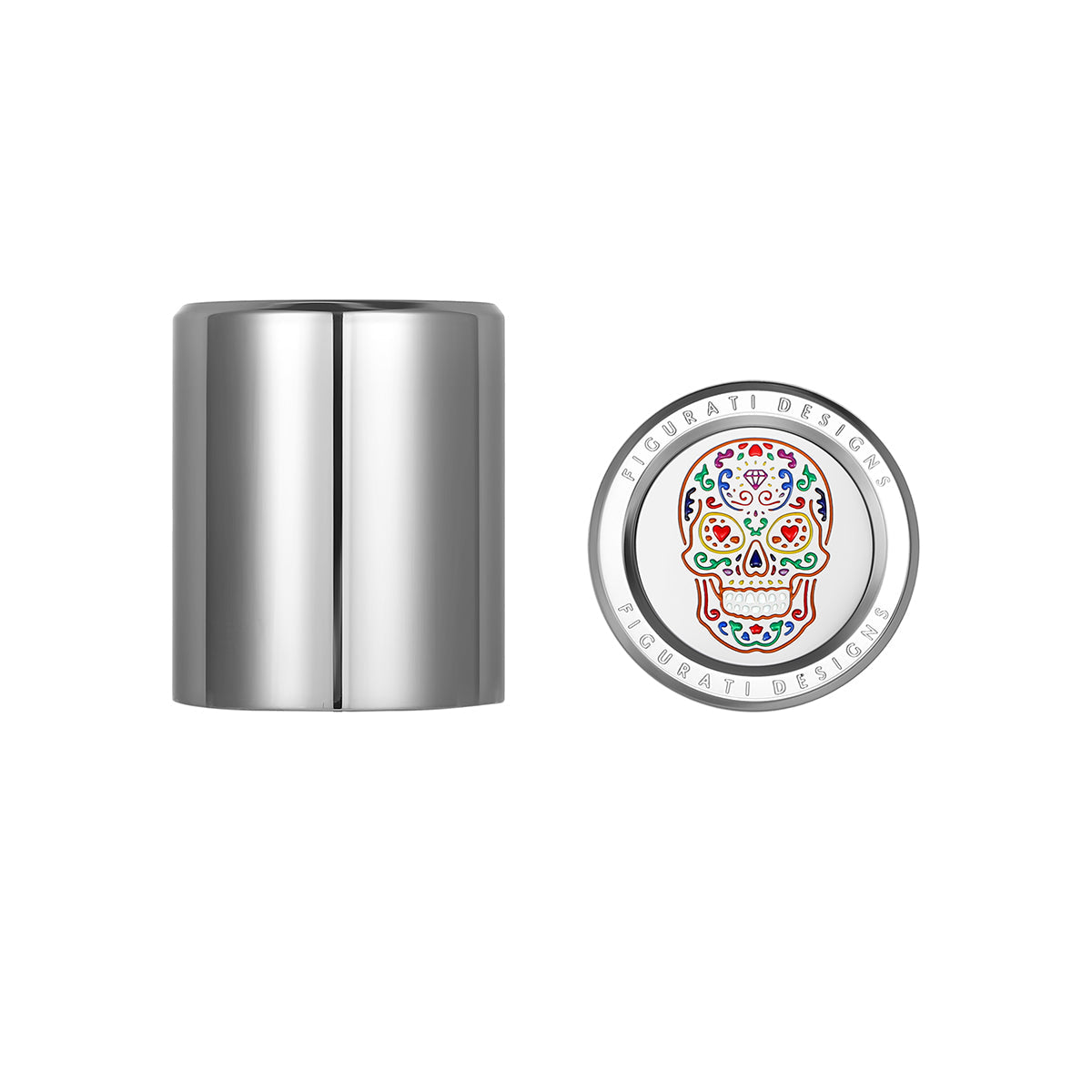 Harley-Davidson Stainless-Steel Sugar Skulls Docking Covers - image 1