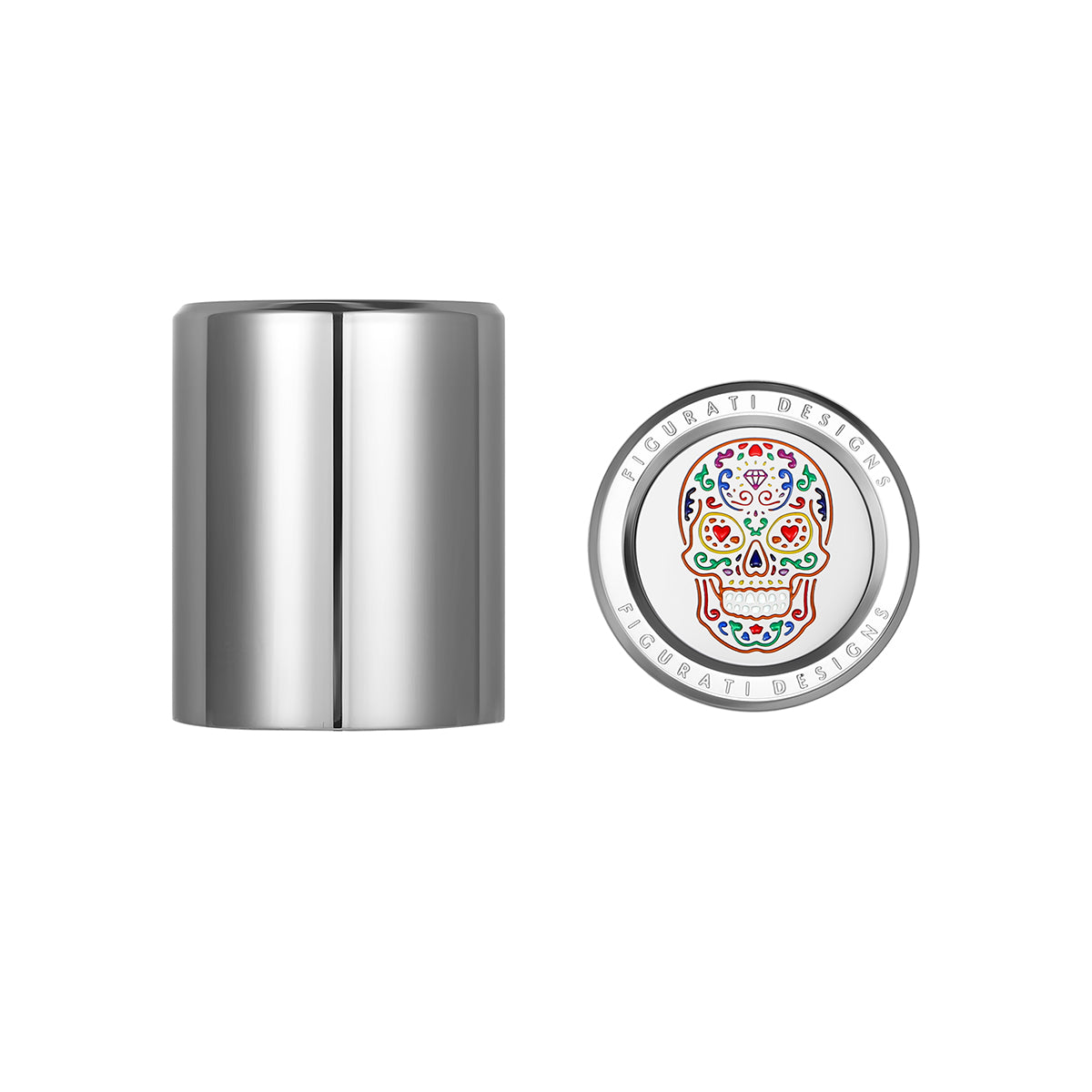 Harley-Davidson Stainless-Steel Sugar Skulls Docking Covers - image 1
