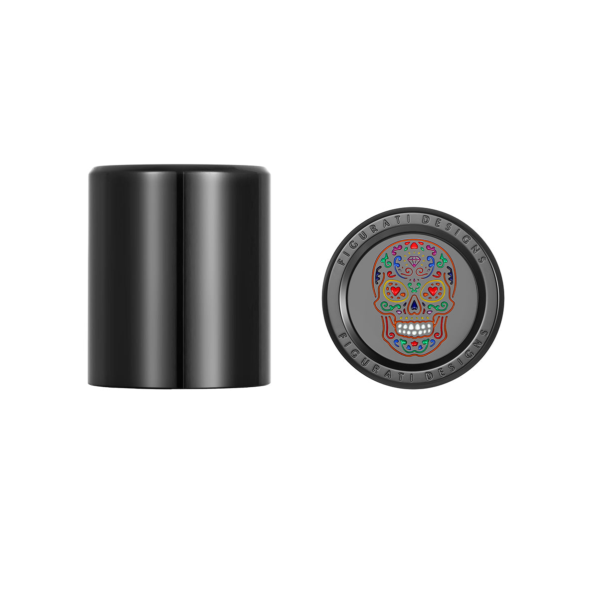 Harley-Davidson Stainless-Steel black Sugar Skulls Docking Covers - image 1
