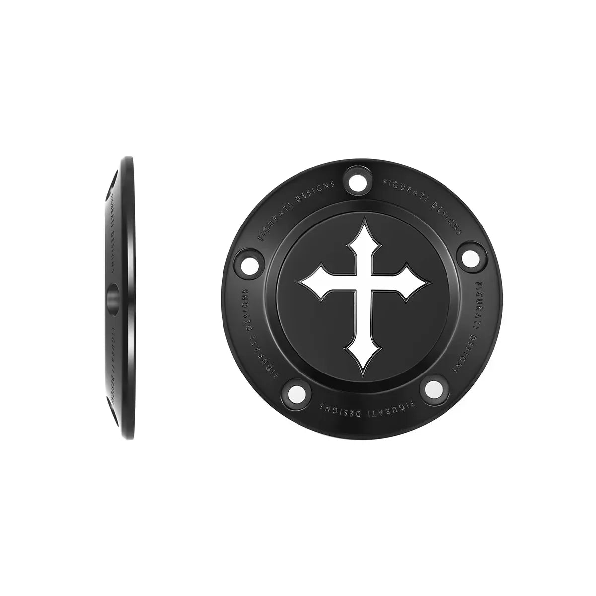Harley-Davidson Stainless-Steel in Black Cross Twin Cam Timing Cover - image 1