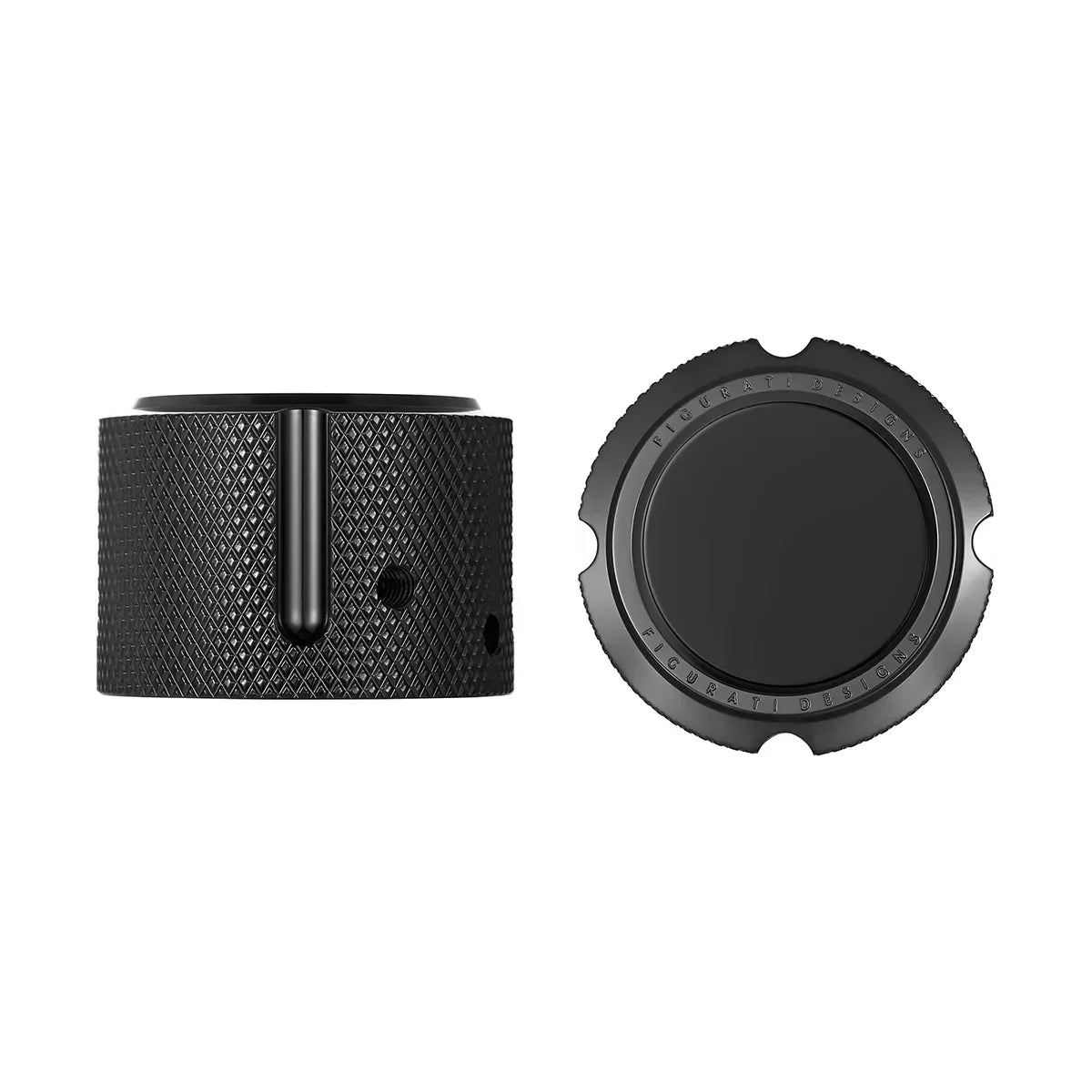 Harley-Davidson Stainless-Steel in Black Custom Front Axle Nut Covers - Contrast - image 1