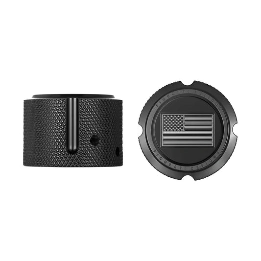 Harley-Davidson Stainless-Steel in Black Front Axle Nut Covers American Flag - Reversed - image 1