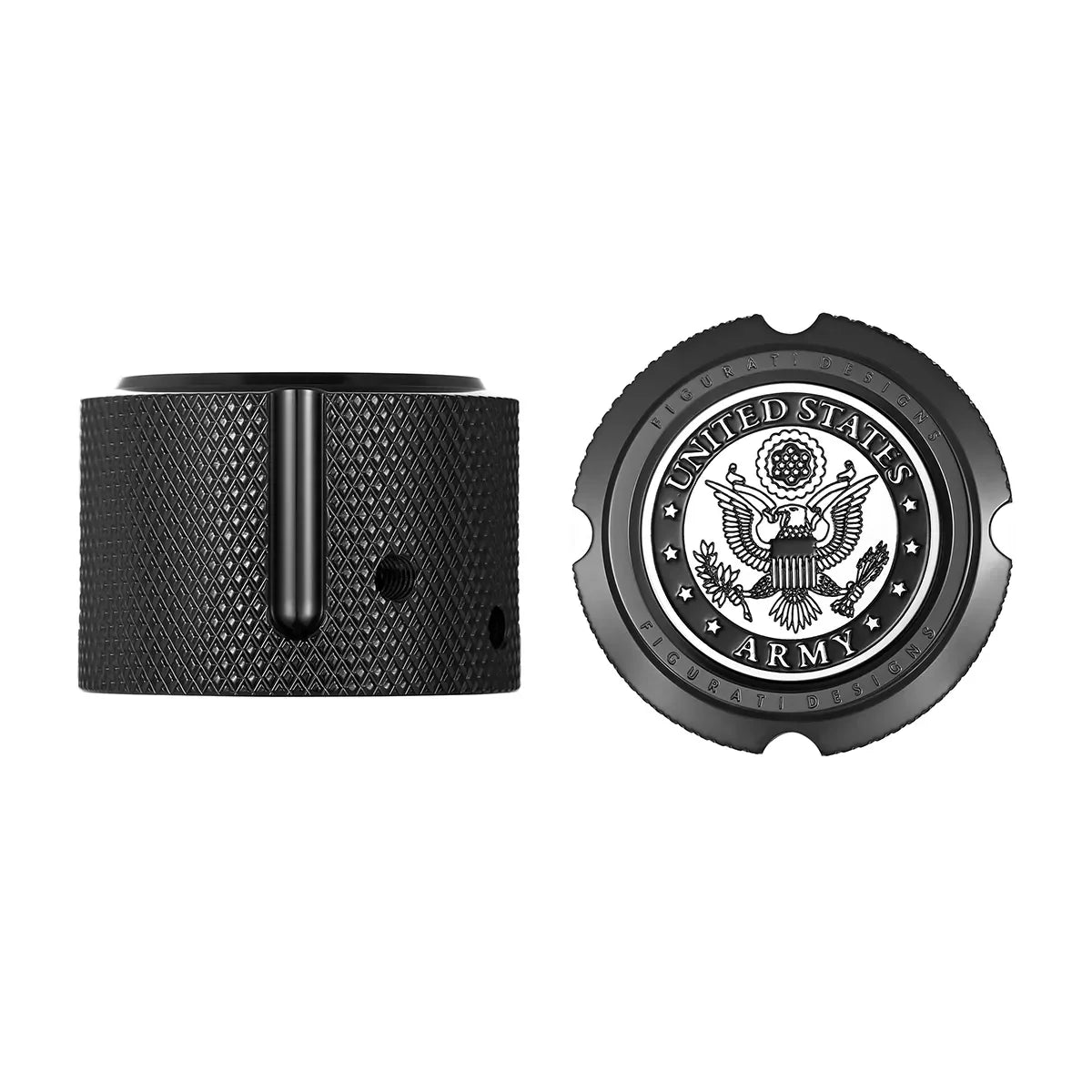 Harley-Davidson Stainless-Steel in Black Front Axle Nut Covers Officially Licensed US Army - image 1
