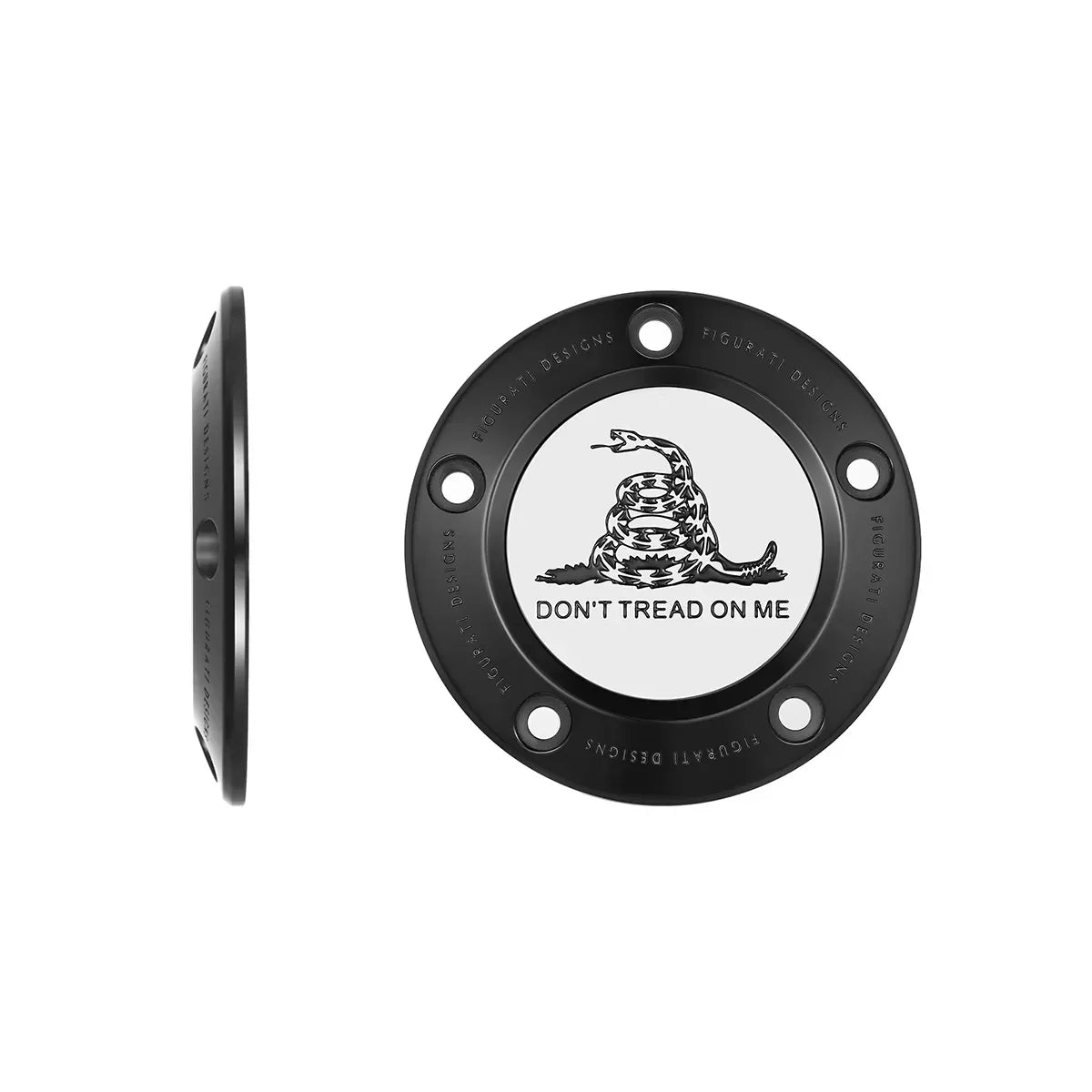 Harley-Davidson Stainless-Steel in Black Don't Tread on Me Twin Cam Timing Cover - image 1