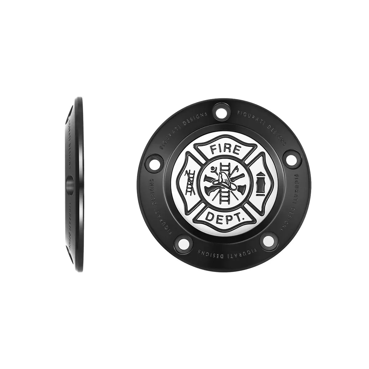 Harley-Davidson Stainless-Steel in Black Maltese Cross - FIRE Twin Cam Timing Cover - image 1