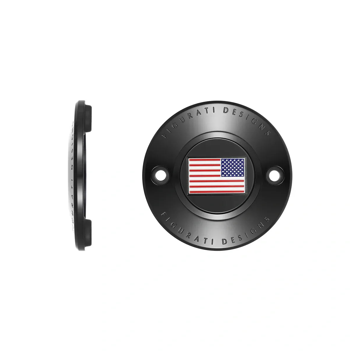 Harley-Davidson Stainless-Steel in Black Red White and Blue American Flag - Reversed M8 Timing Cover - image 1