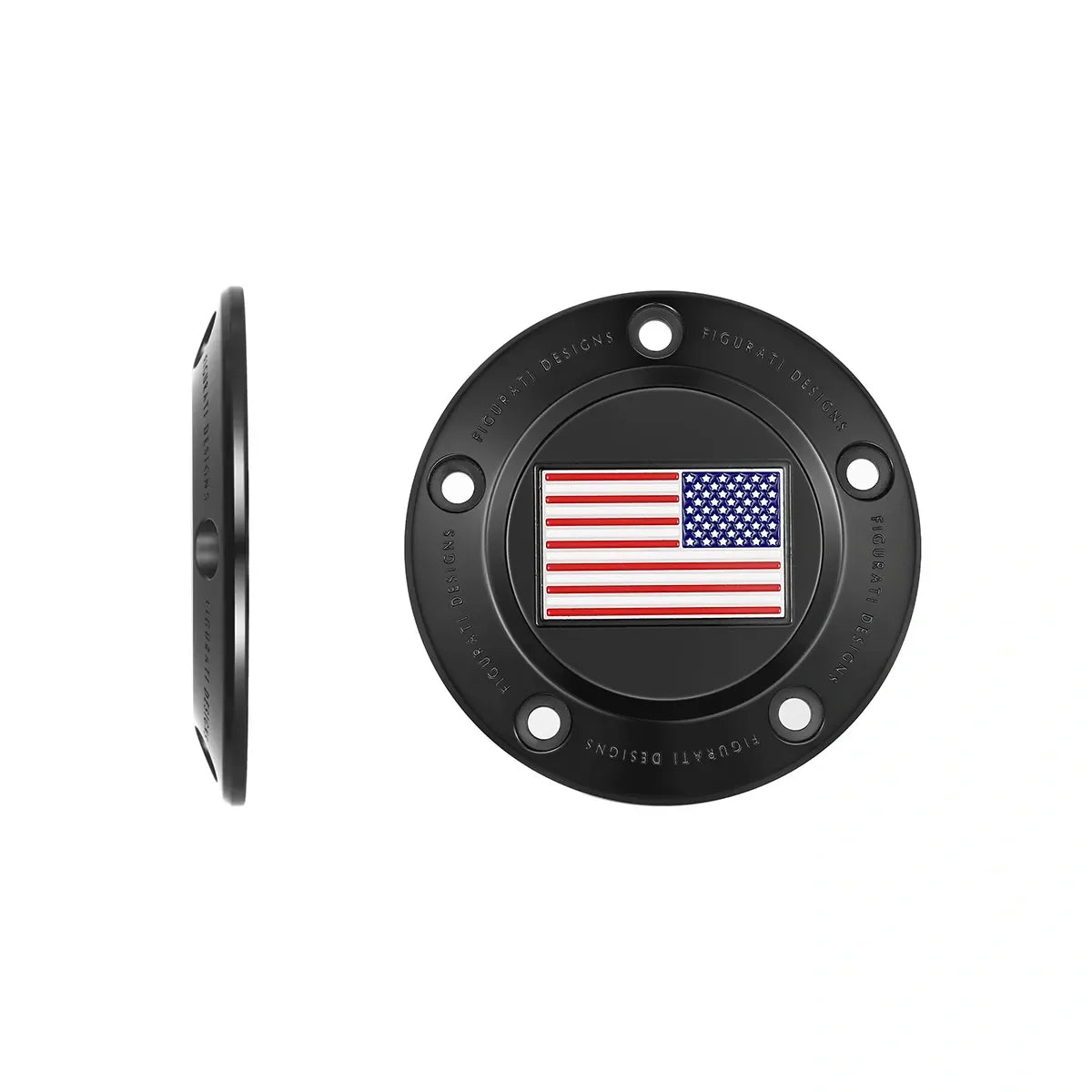 Harley-Davidson Stainless-Steel in Black Red White and Blue American Flag - Reversed Twin Cam Timing Cover - image 1