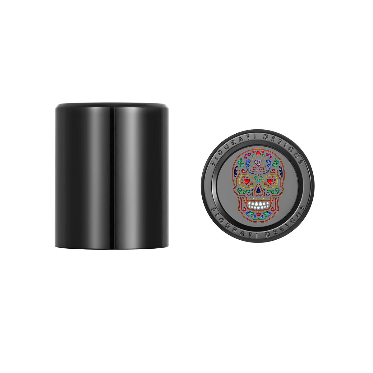Harley-Davidson Stainless-Steel Black Sugar Skull Docking Covers - image 1