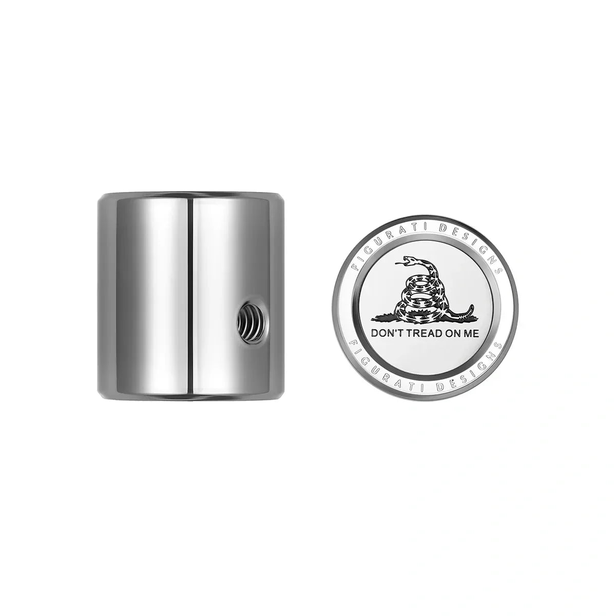 Heel Toe Shifter Cover - Stainless-Steel Don't Tread on Me - image 1