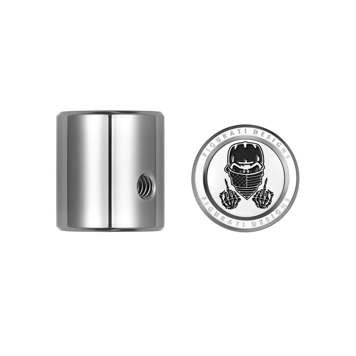 Heel Toe Shifter Cover- Stainless-Steel Masked Skull - image 1