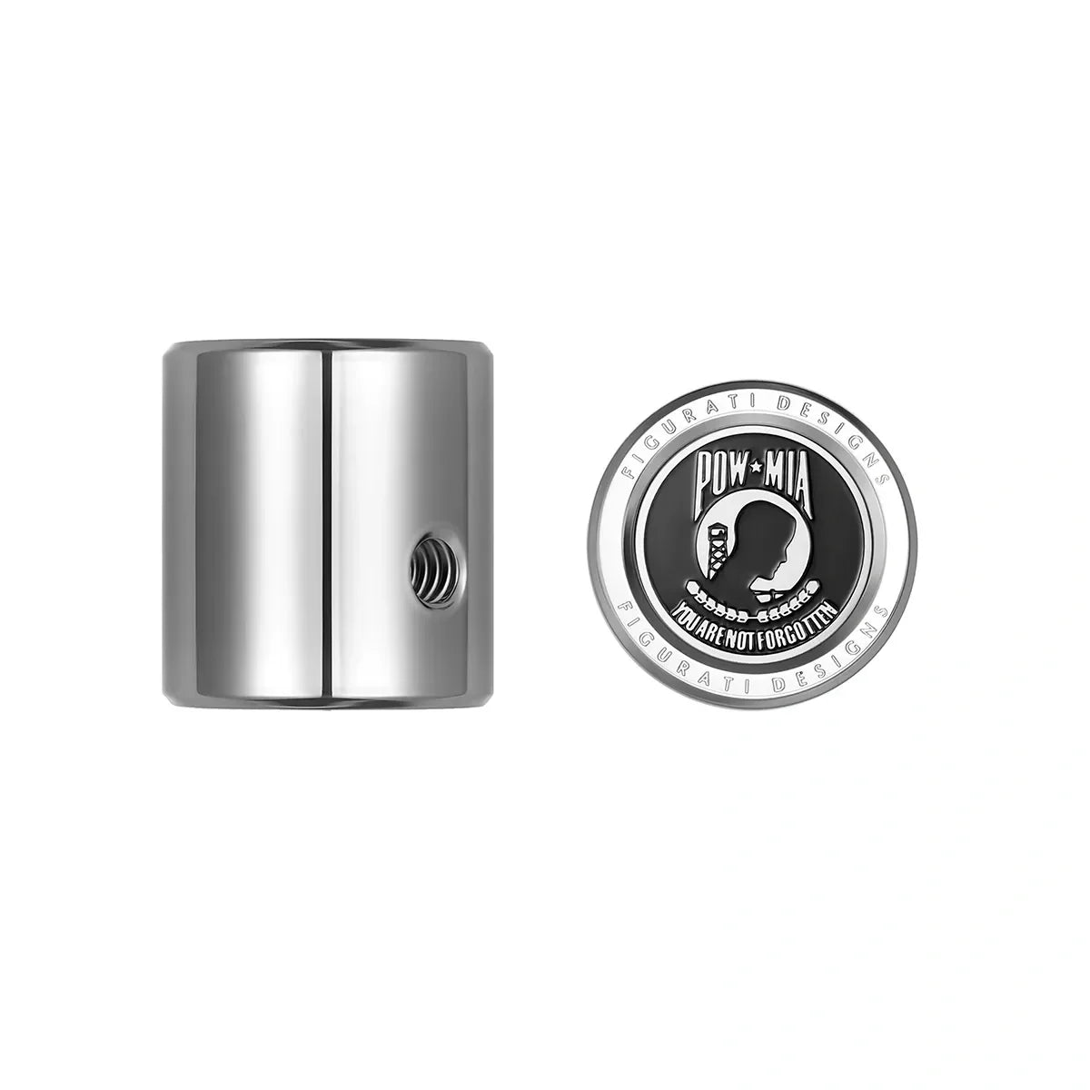 Heel Toe Shifter Cover - Stainless-Steel POW MIA - image 1