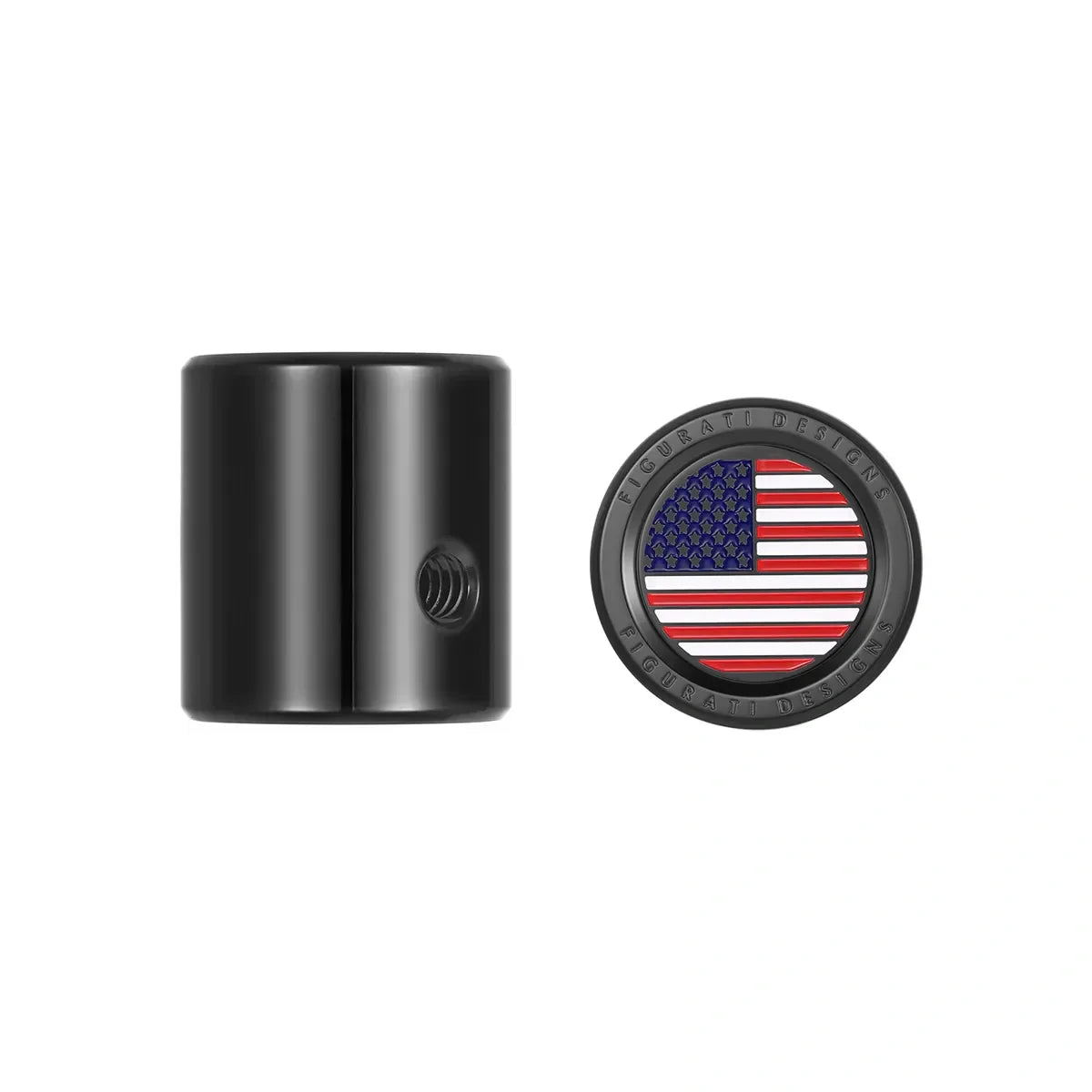Heel Toe Shifter Cover - Stainless -Steel/Black Red White and Blue American Flag - image 1