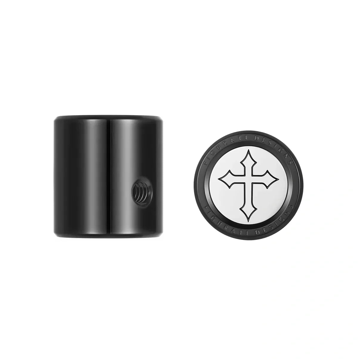 Heel Toe Shifter Cover - Stainless-Steel in Black Cross - image 1