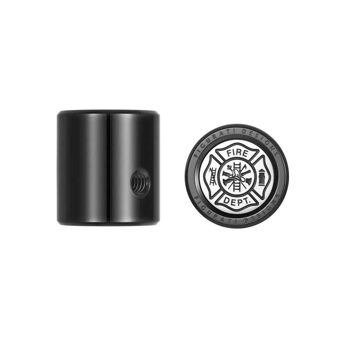 Heel Toe Shifter Cover - Stainless-Steel in Black Maltese Cross - FIRE - image 1