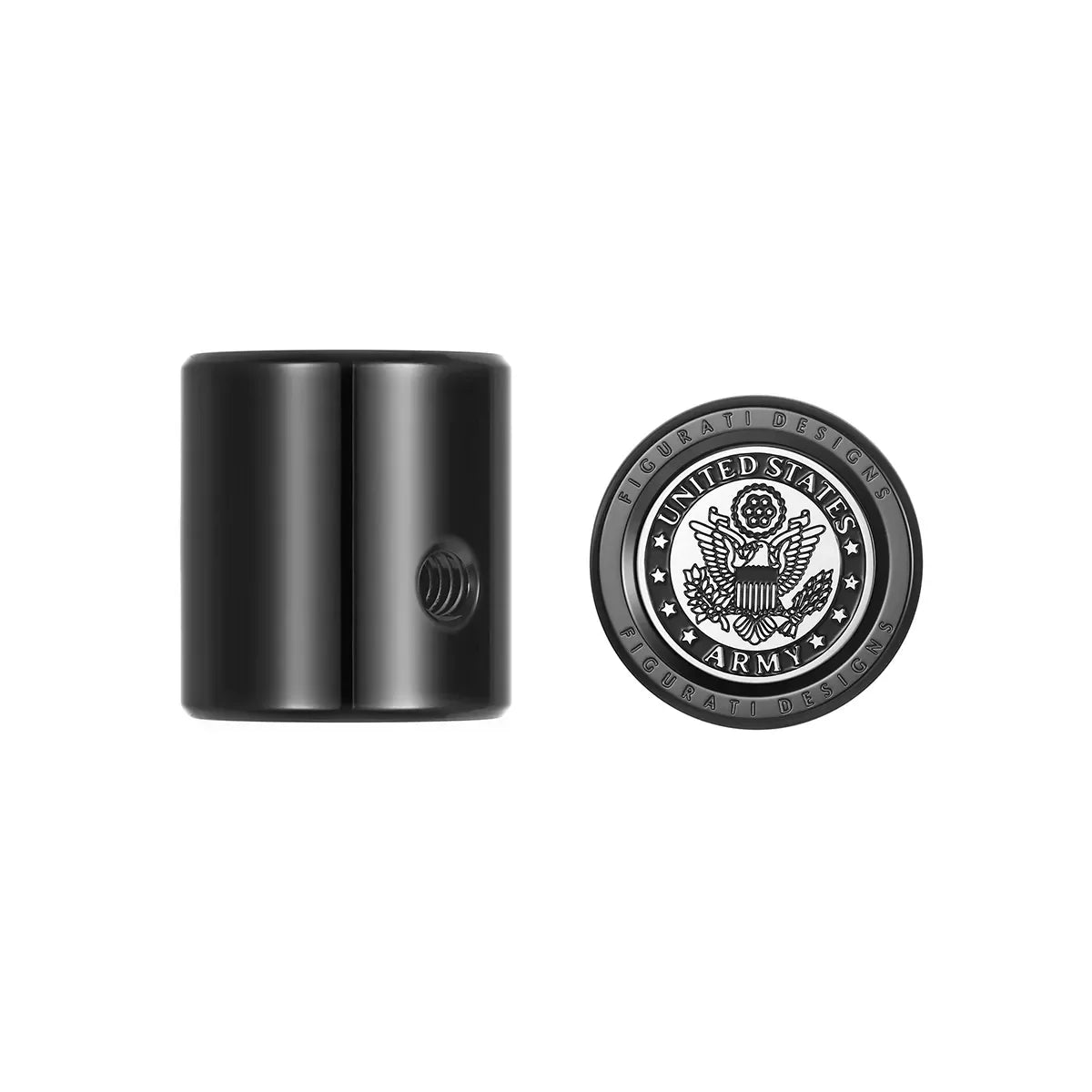 Heel Toe Shifter Cover - Stainless-Steel in Black Officially Licensed US Army - image 1