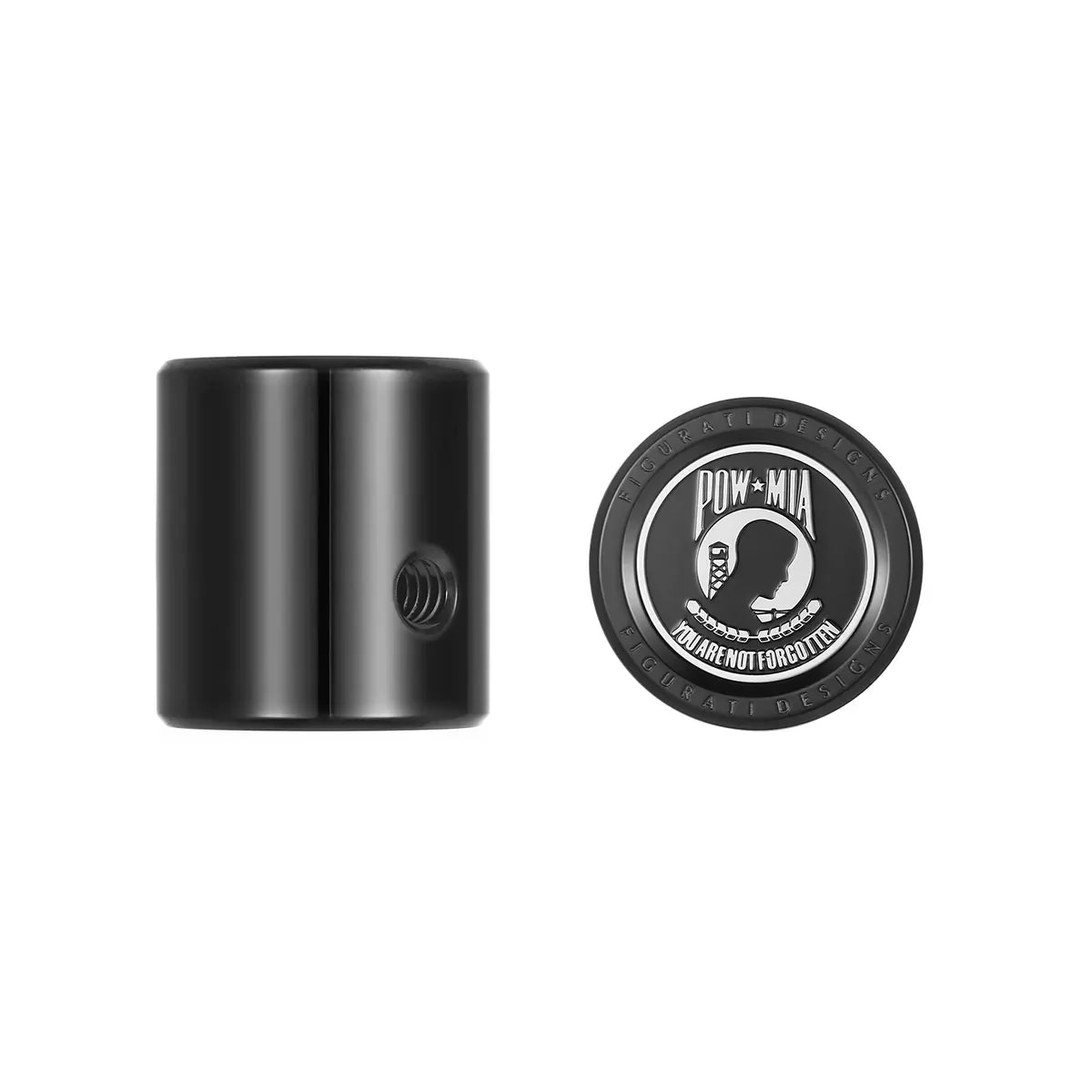 Heel Toe Shifter Cover - Stainless-Steel in Black POW MIA - image 1