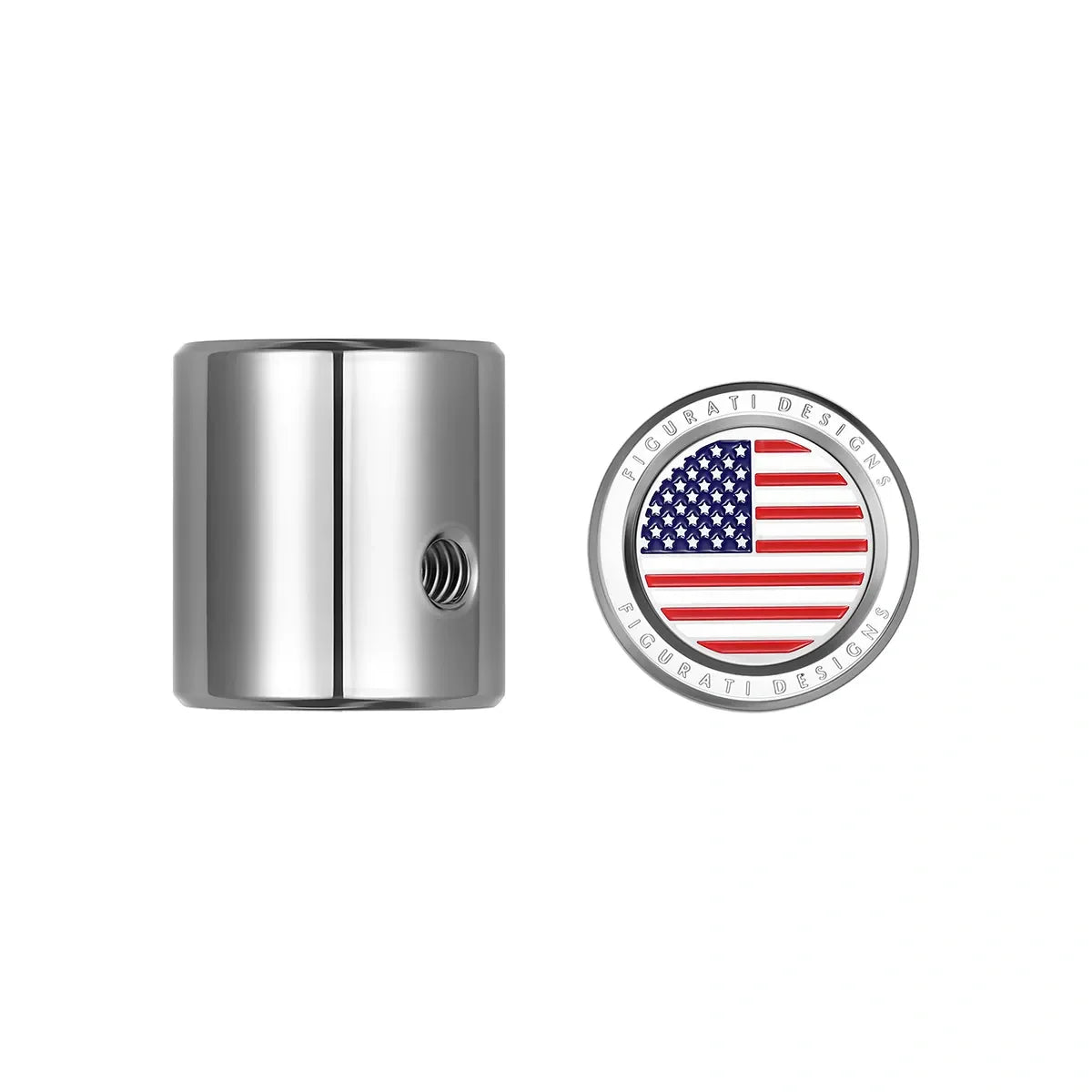 Heel Toe Shifter Cover Stainless-Steel Red White and Blue American Flag - image 1