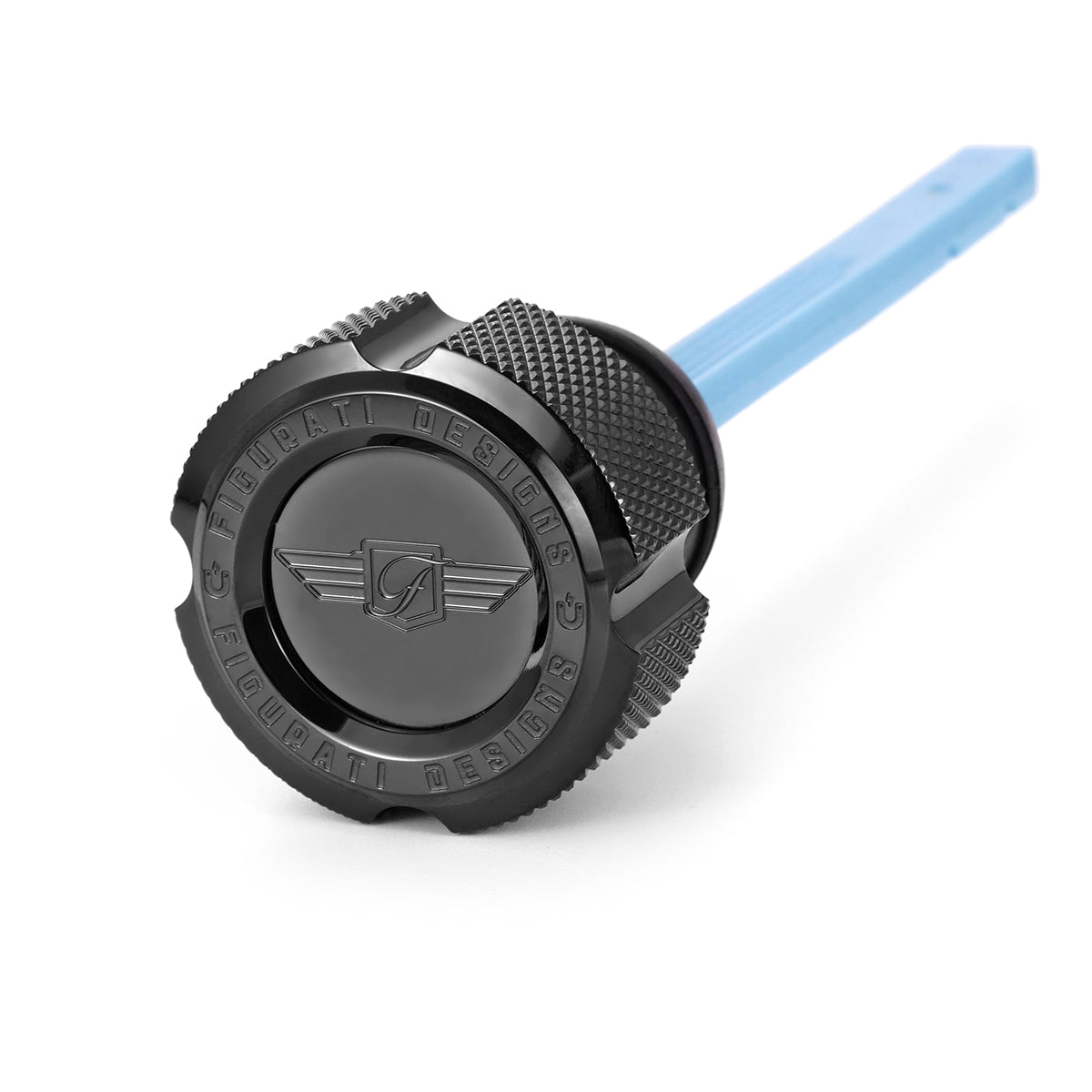 Custom Magnetic Dipstick for Harley-Davidson FXR (1982-1994) - Knurled Black - Contrast - image 1