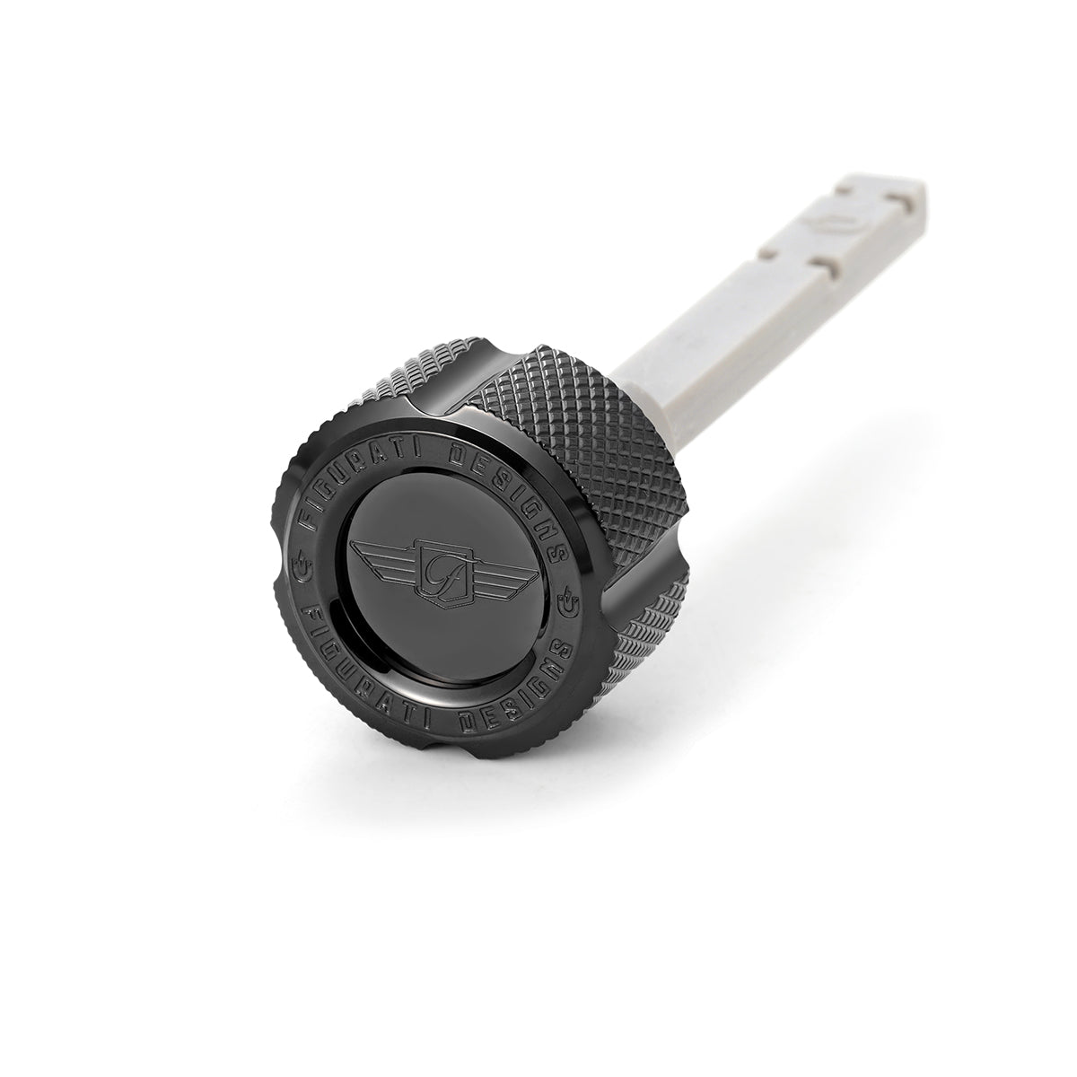 Magnetic Transmission Dipstick for Harley-Davidson All Models - Knurled Black - image 1
