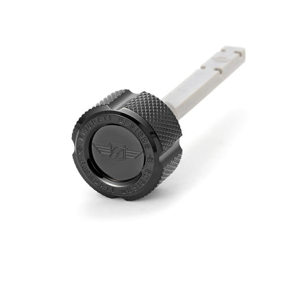 Magnetic Transmission Dipstick for Harley-Davidson All Models - Knurled Black - image 1
