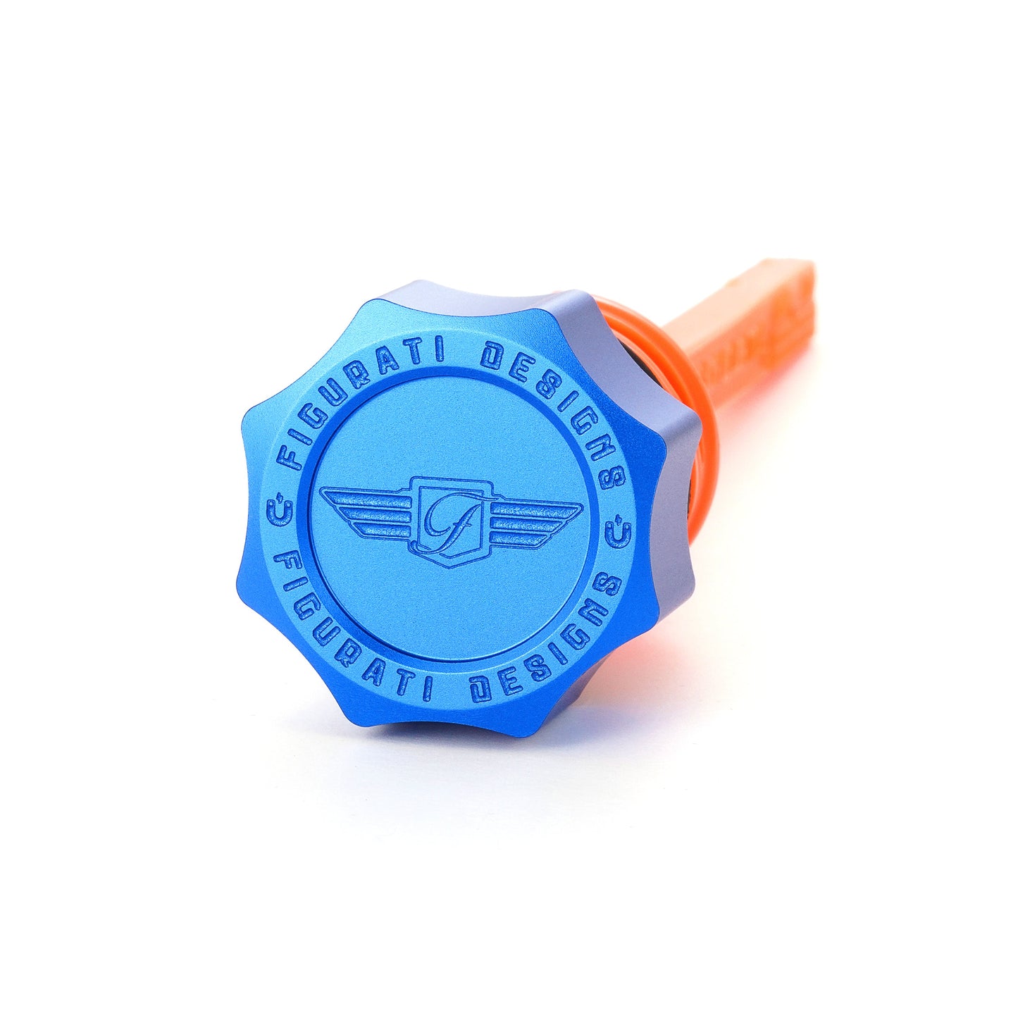 Performance Magnetic Dipstick for Harley-Davidson M8 Softail (2018-2026) - Curved Blue - image 1