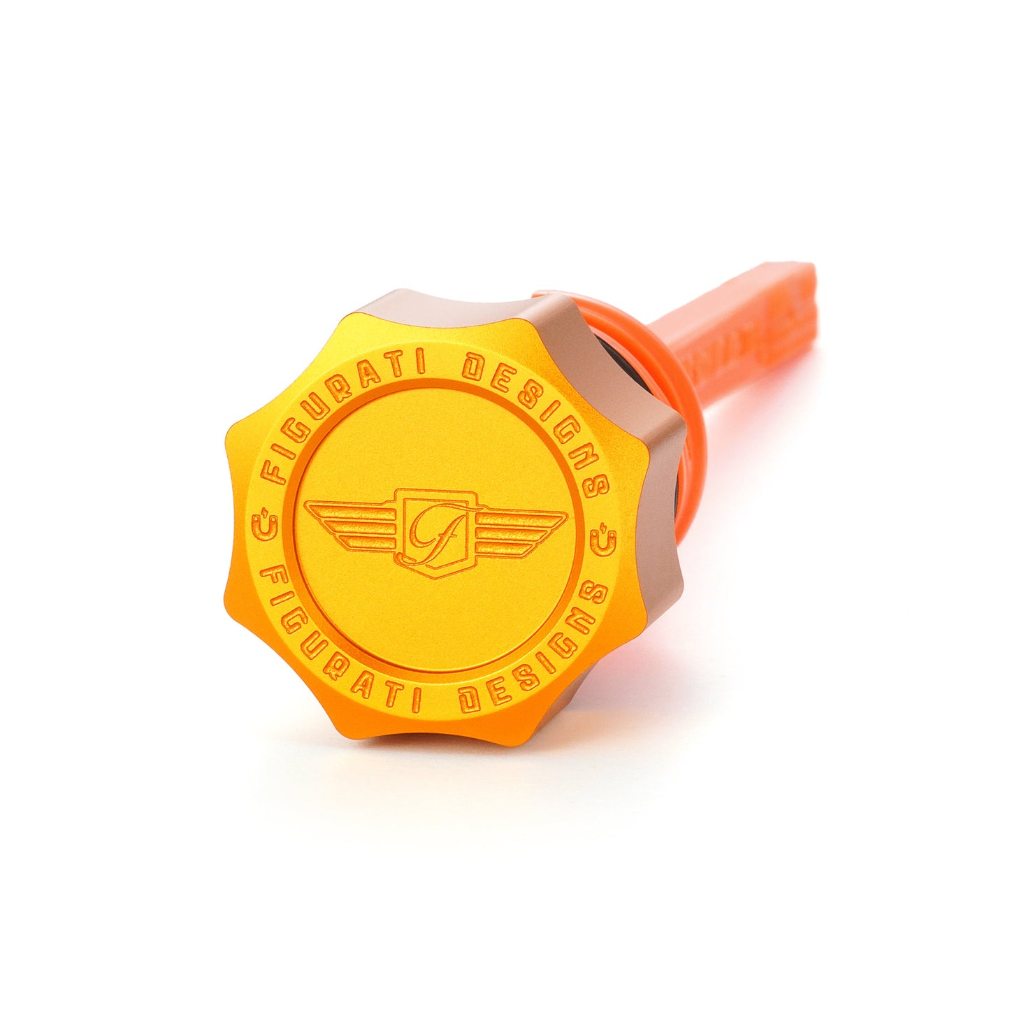Performance Magnetic Dipstick for Harley-Davidson M8 Softail (2018-2026) - Curved Gold - image 1