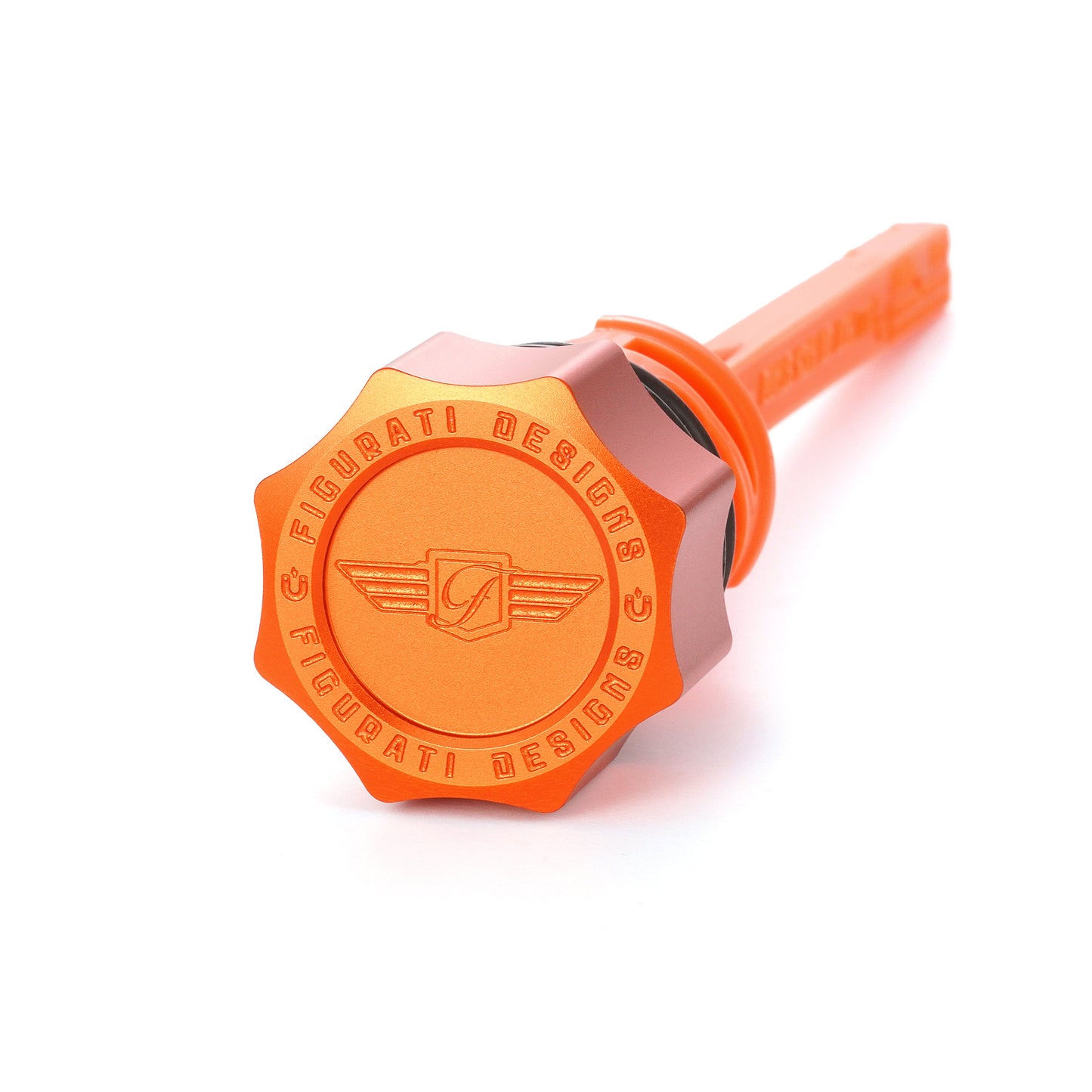 Performance Magnetic Dipstick for Harley-Davidson M8 Softail (2018-2026) - Curved Orange - image 1