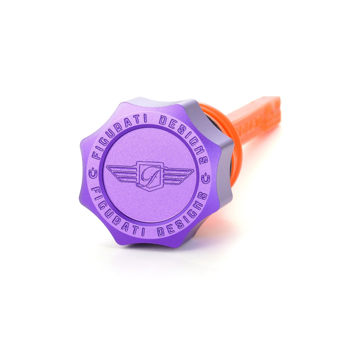 Performance Magnetic Dipstick for Harley-Davidson M8 Softail (2018-2026) - Curved Purple - image 1