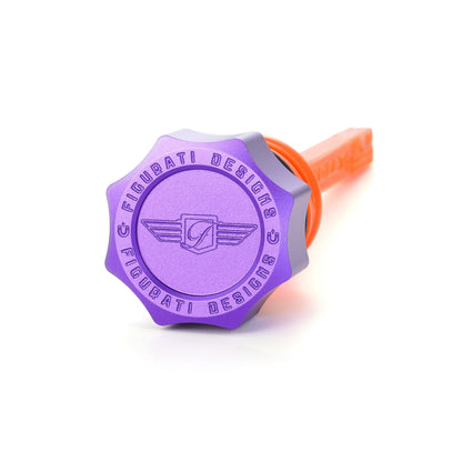 Performance Magnetic Dipstick for Harley-Davidson M8 Softail (2018-2026) - Curved Purple - image 1