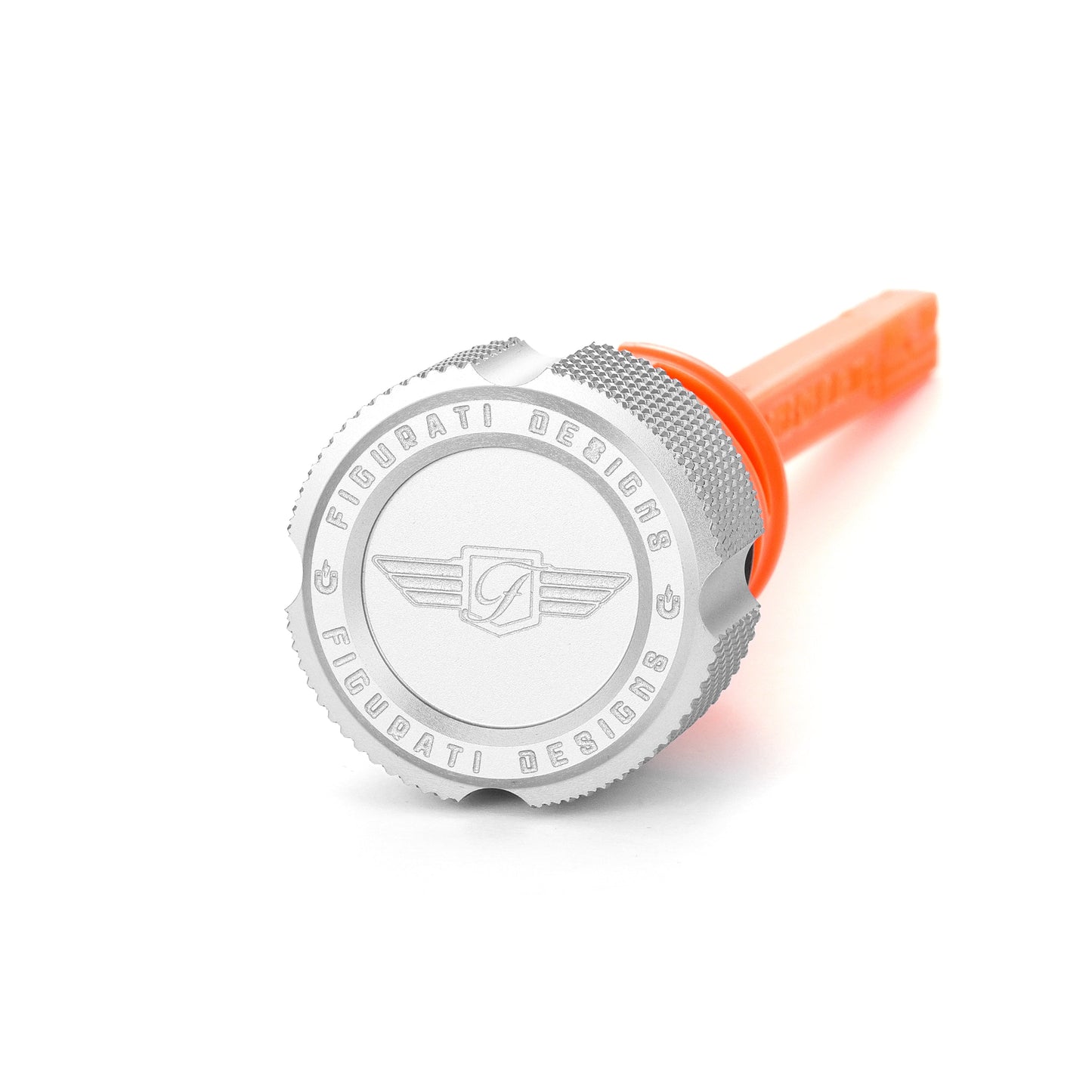 Performance Magnetic Dipstick for Harley-Davidson M8 Softail (2018-2026) - Knurled Raw Silver - image 1