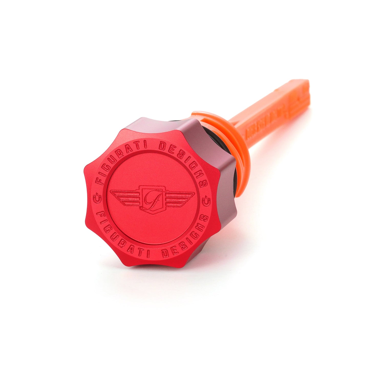 Performance Magnetic Dipstick for Harley-Davidson M8 Softail (2018-2026) - Curved Red - image 1