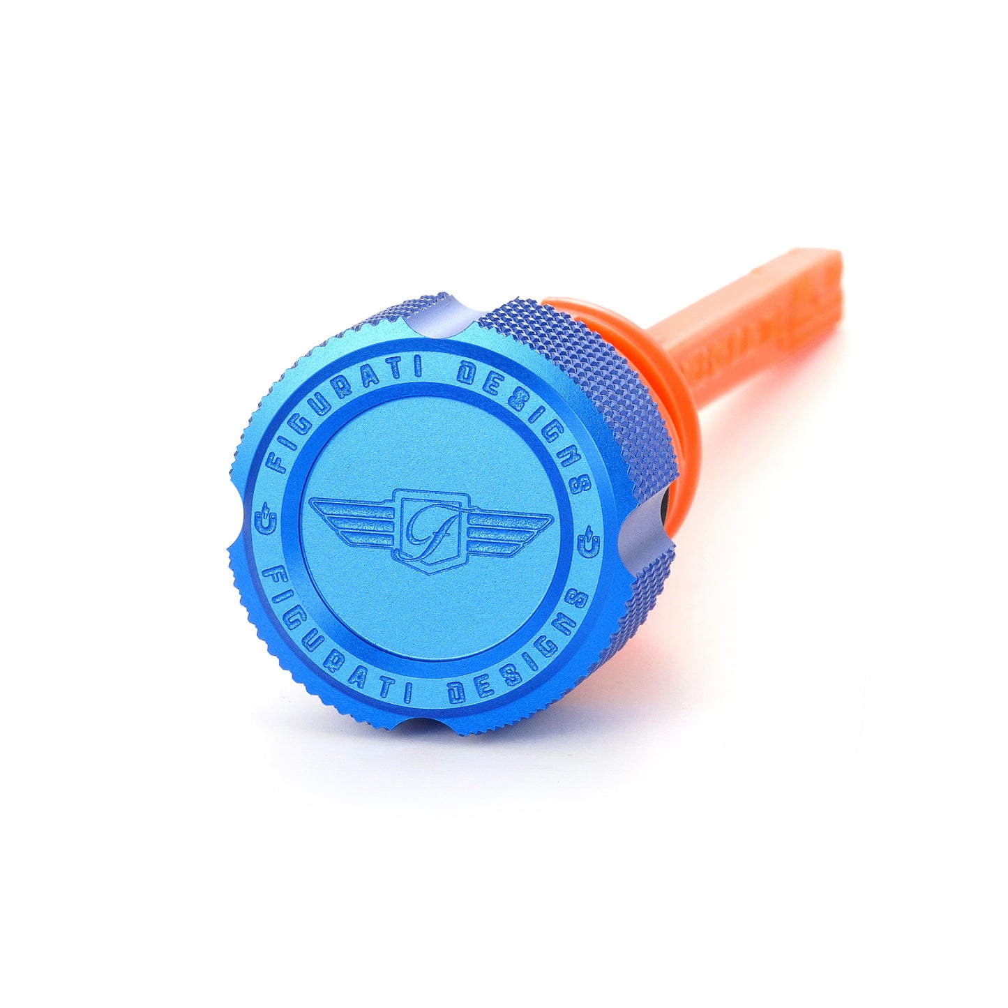 Performance Magnetic Dipstick for Harley-Davidson M8 Softail (2018-2026) - Knurled Blue - image 1