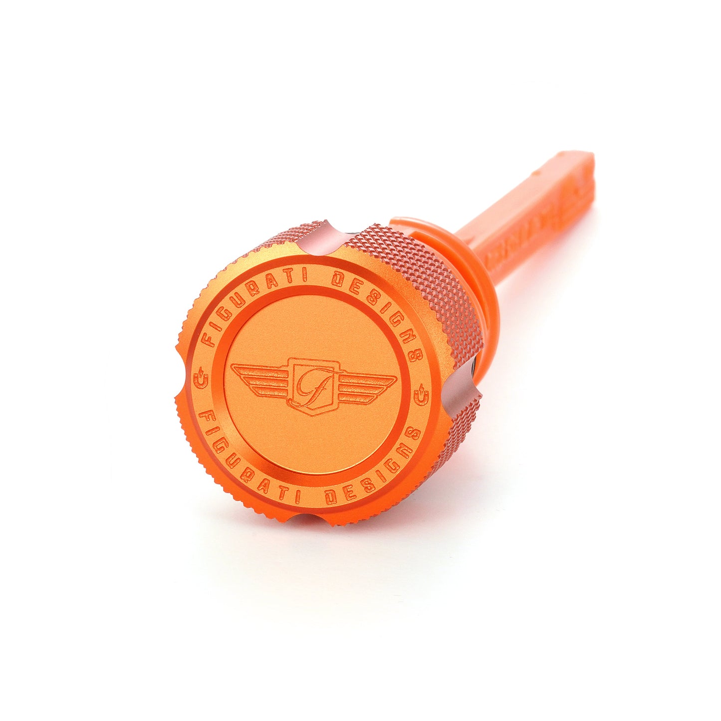 Performance Magnetic Dipstick for Harley-Davidson M8 Softail (2018-2026) - Knurled Orange - image 1