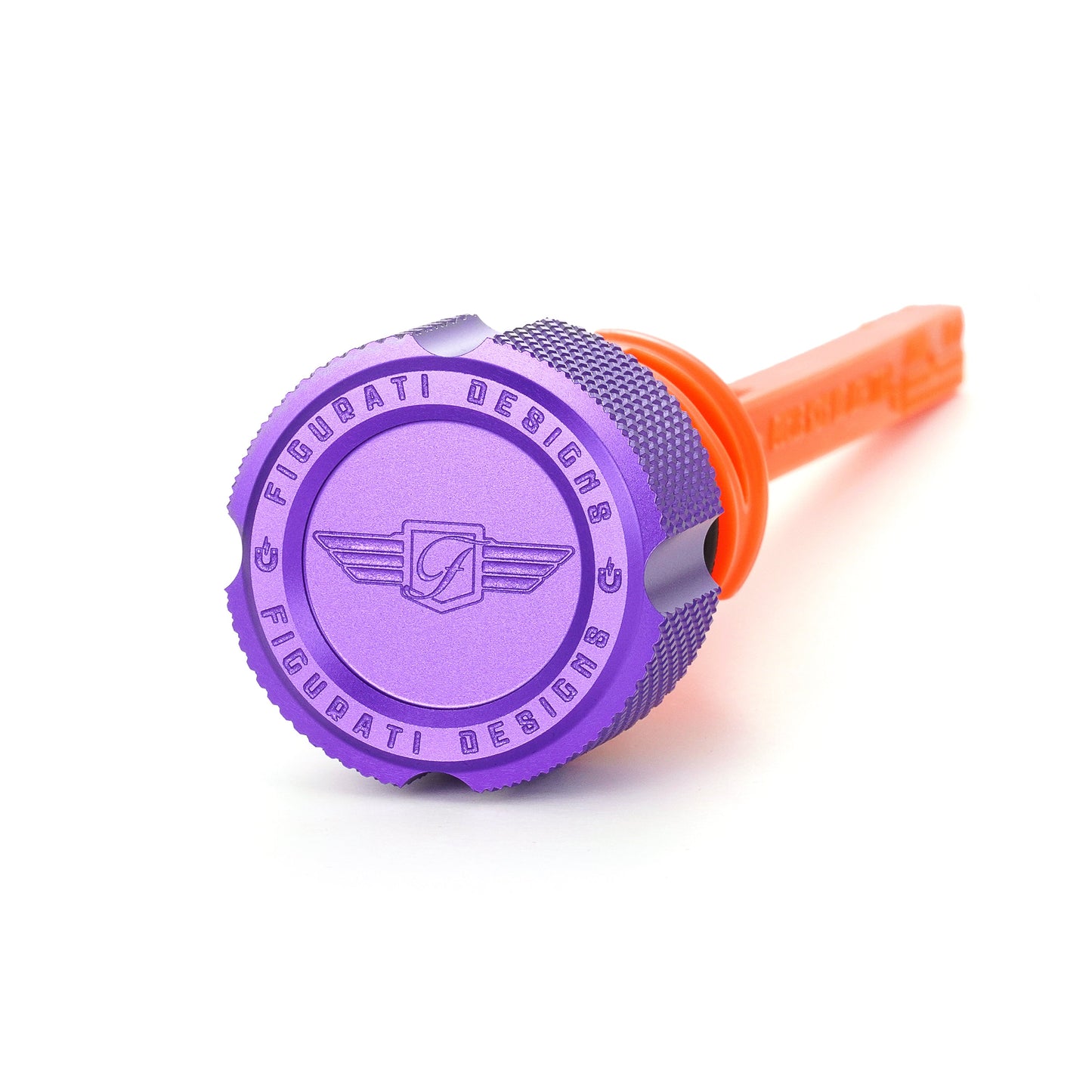 Performance Magnetic Dipstick for Harley-Davidson M8 Softail (2018-2026) - Knurled Purple - image 1
