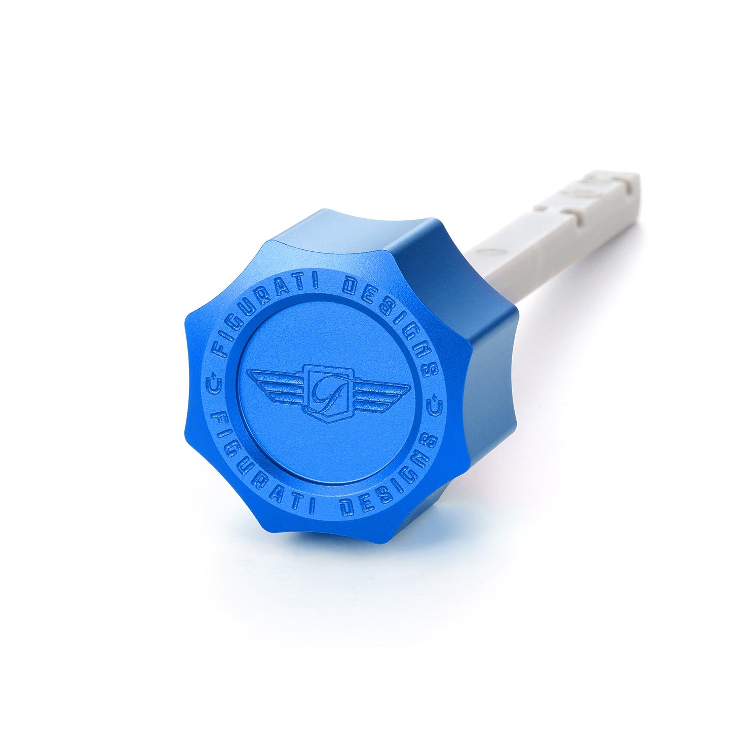 Performance Magnetic Transmission Dipstick for Harley-Davidson M8 (2017-2026) - Curved Blue - image 1