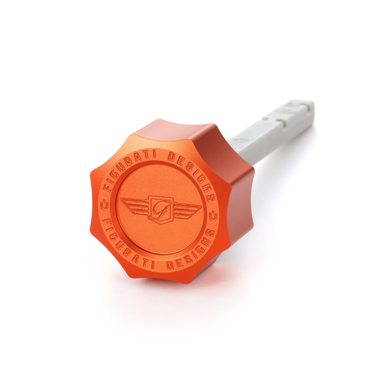 Performance Magnetic Transmission Dipstick for Harley-Davidson M8 (2017-2026) - Curved Orange - image 1