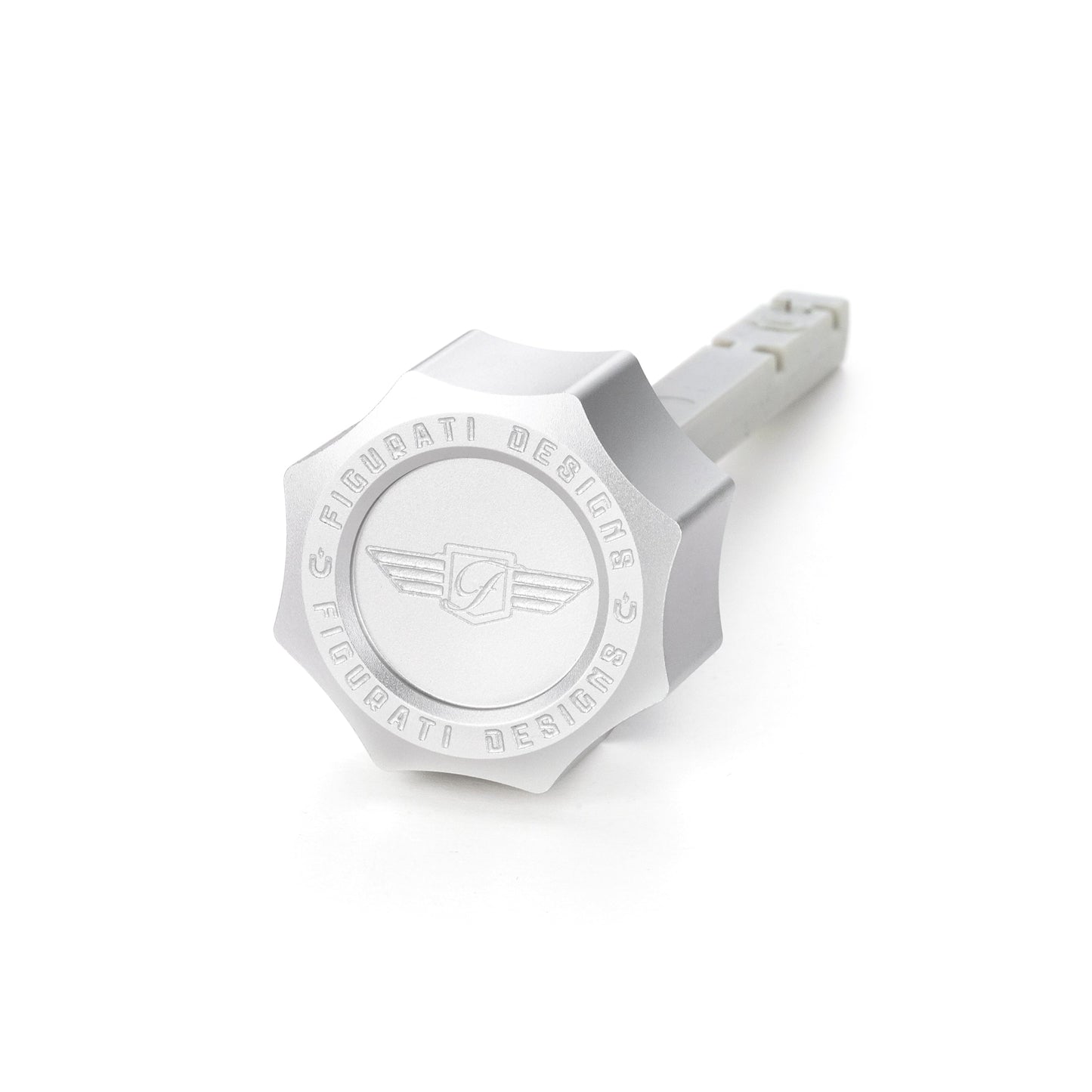 Performance Magnetic Transmission Dipstick for Harley-Davidson M8 (2017-2026) - Curved Raw Silver - image 1
