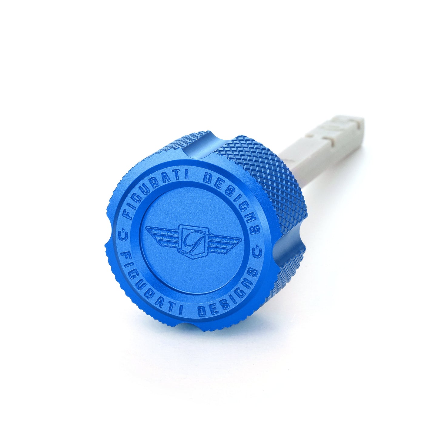 Performance Magnetic Transmission Dipstick for Harley-Davidson M8 (2017-2026) - Knurled Blue - image 1
