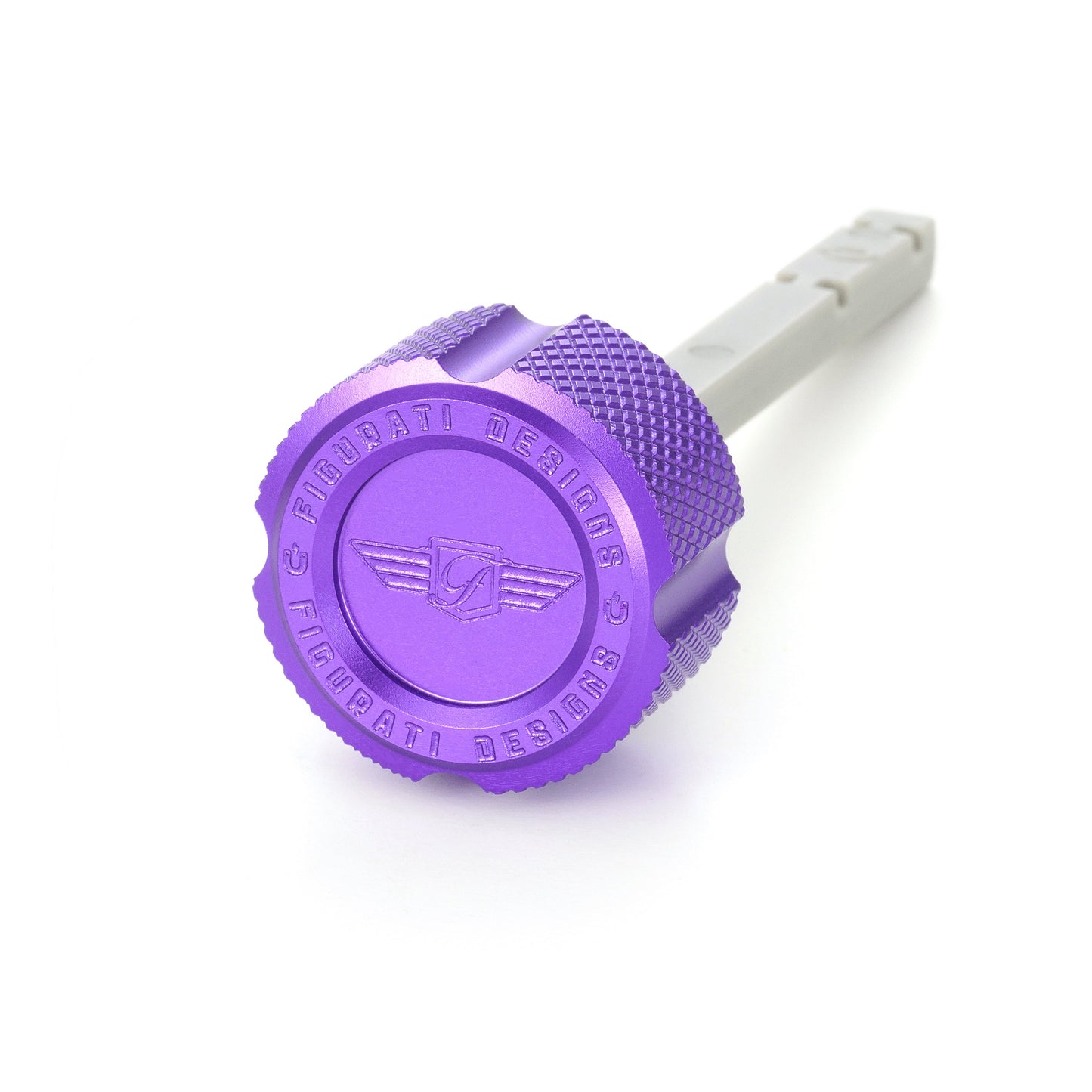 Performance Magnetic Transmission Dipstick for Harley-Davidson M8 (2017-2026) - Knurled Purple - image 1
