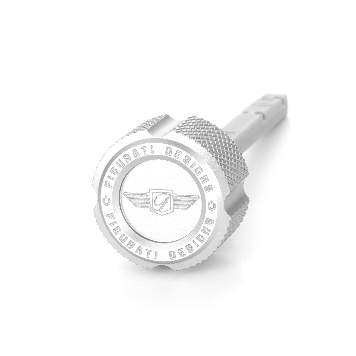 Performance Magnetic Transmission Dipstick for Harley-Davidson M8 (2017-2026) - Knurled Raw Silver - image 1