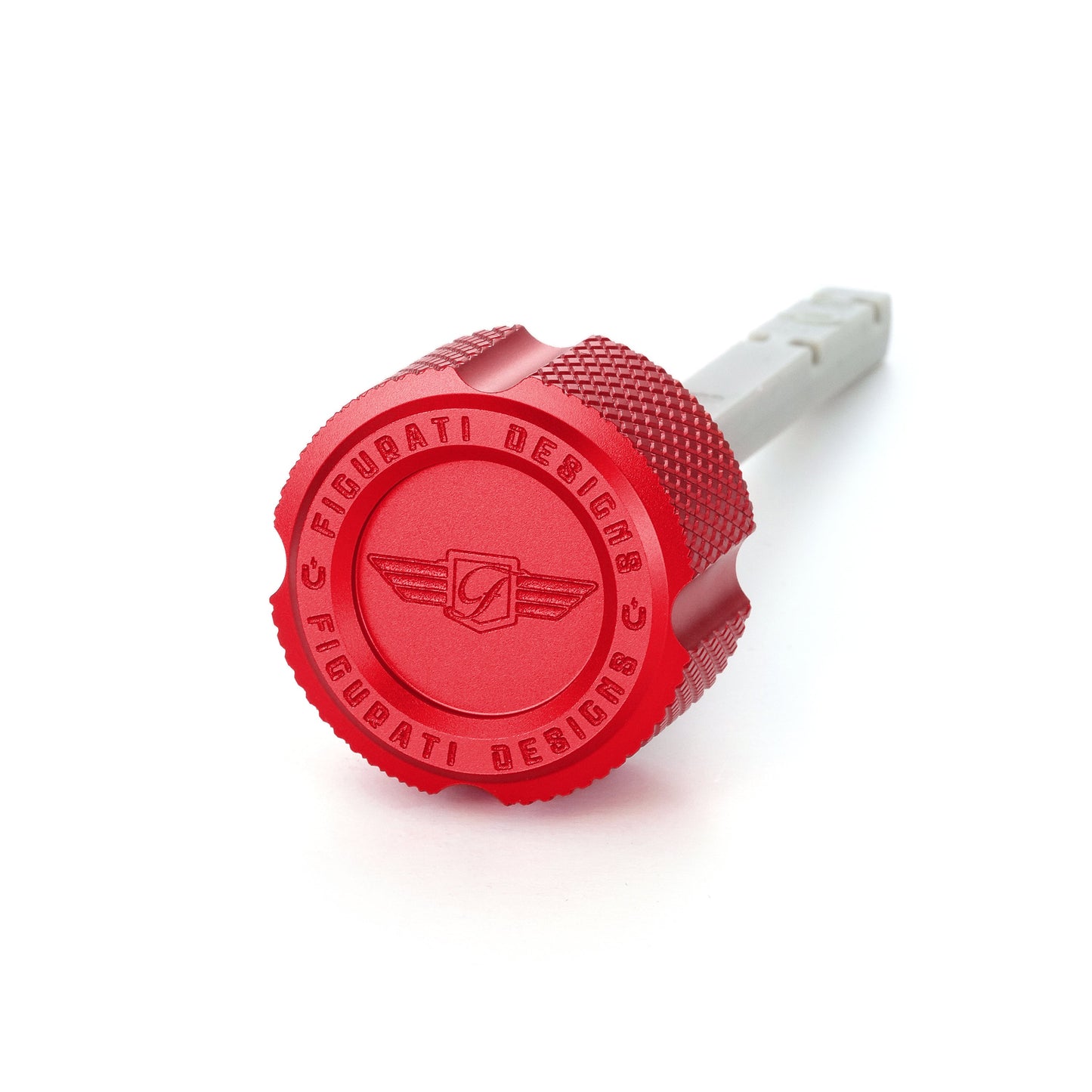 Performance Magnetic Transmission Dipstick for Harley-Davidson M8 (2017-2026) - Knurled Red - image 1